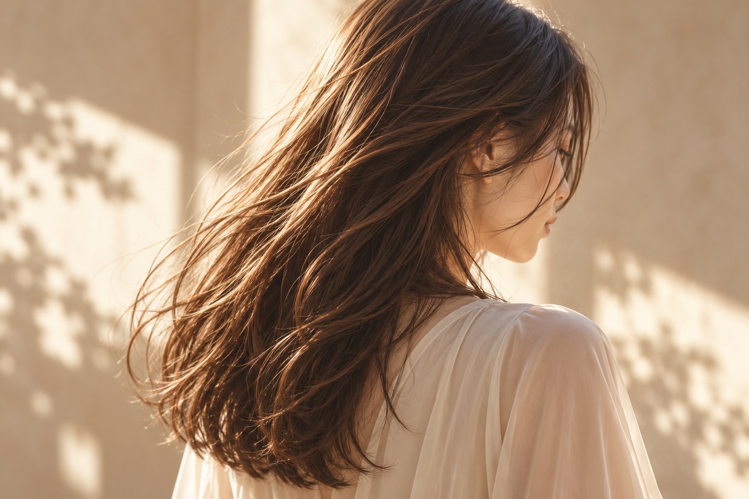 生成した架空のロングヘア